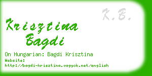 krisztina bagdi business card